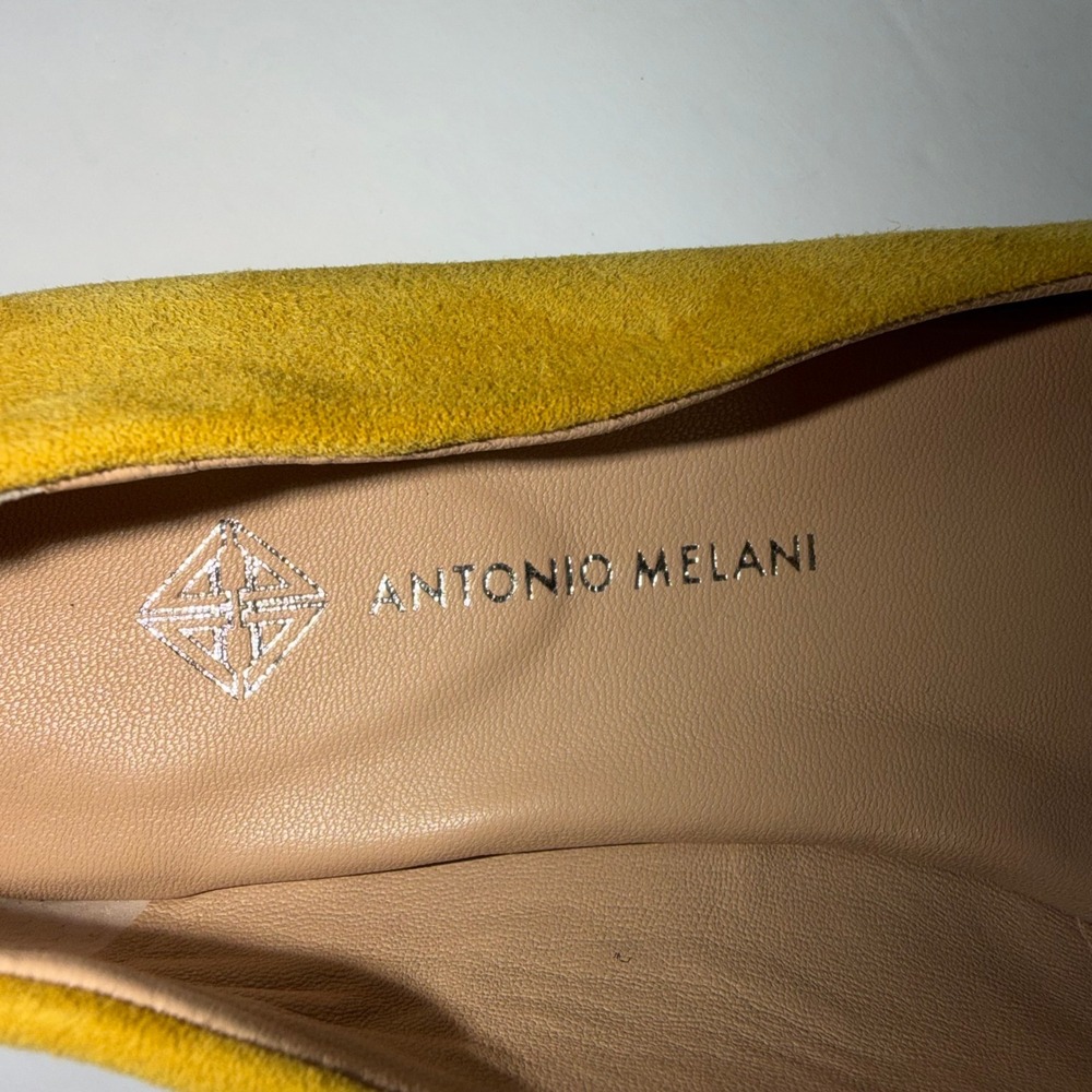 Yellow Suede Loafers Antonio Melani Women's Size 6.5 Bright Statement Shoe‎ NWOT - Picture 8 of 9